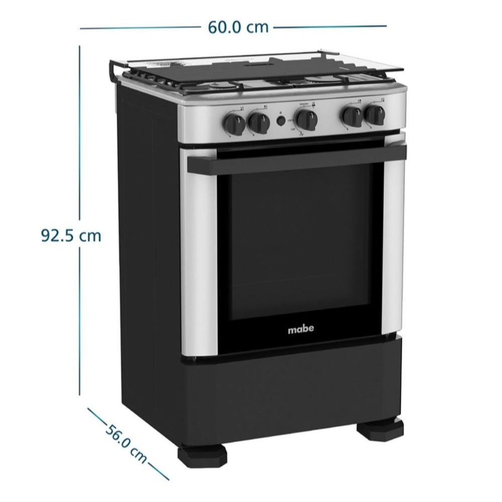 COCINA GAS MABE CMP6011FG1 24' SILVER 4 HORNILLAS - 3