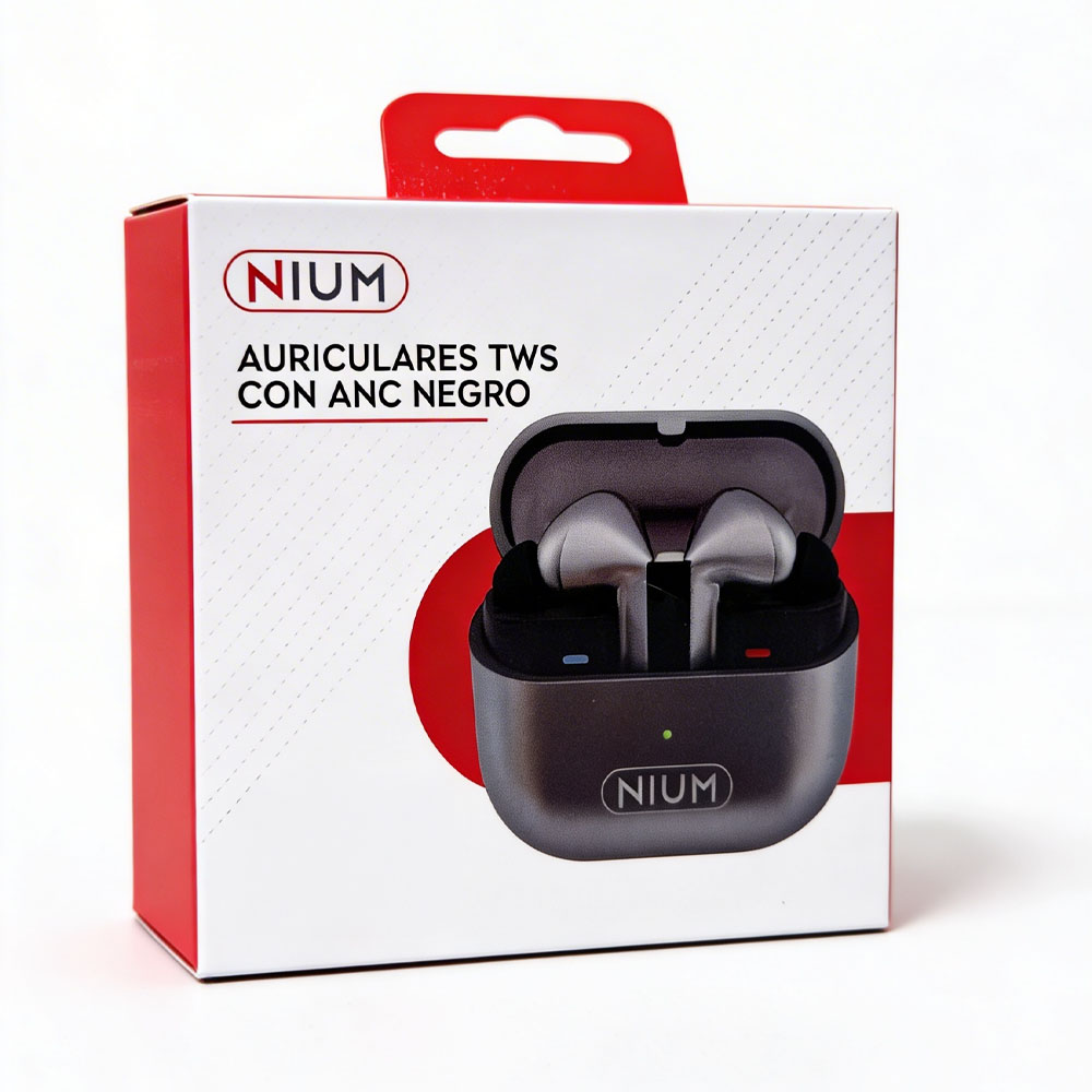 AUDÍFONOS TWS IN EAR BLUETOOTH ANC NIUM 6001 GRAFITO - 5