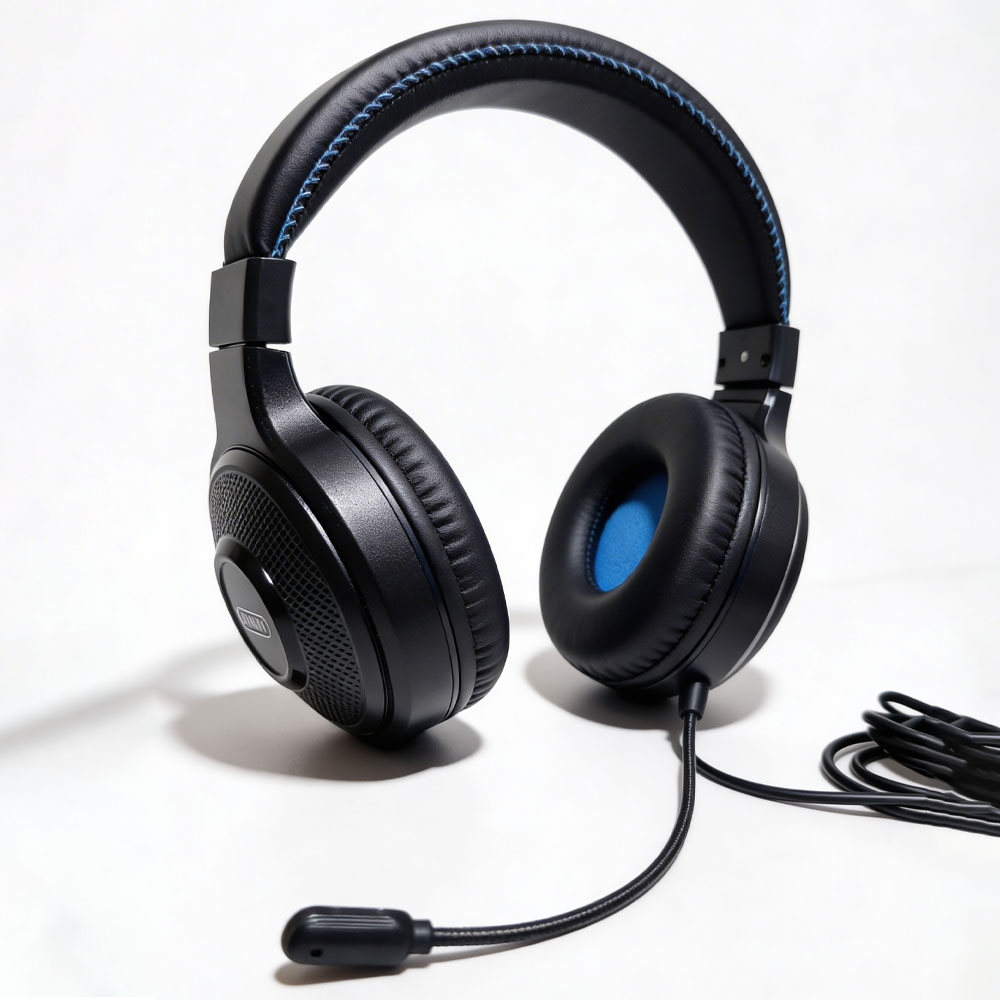 AUDÍFONOS ON EAR CON MICRÓFONO 3.5MM CABLE 2M NIUM 4001 NEGRO - 1