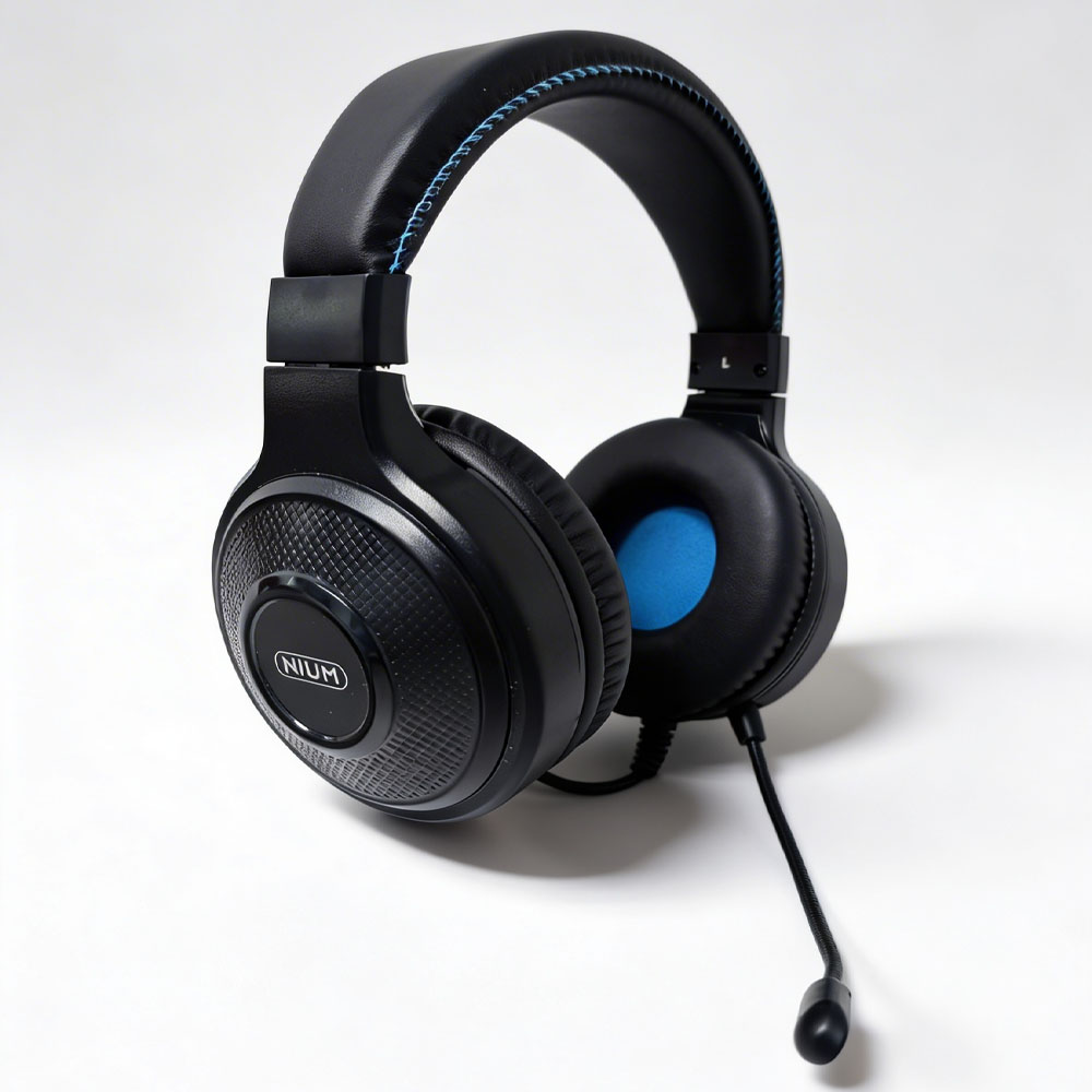 AUDÍFONOS ON EAR CON MICRÓFONO 3.5MM CABLE 2M NIUM 4001 NEGRO - 3