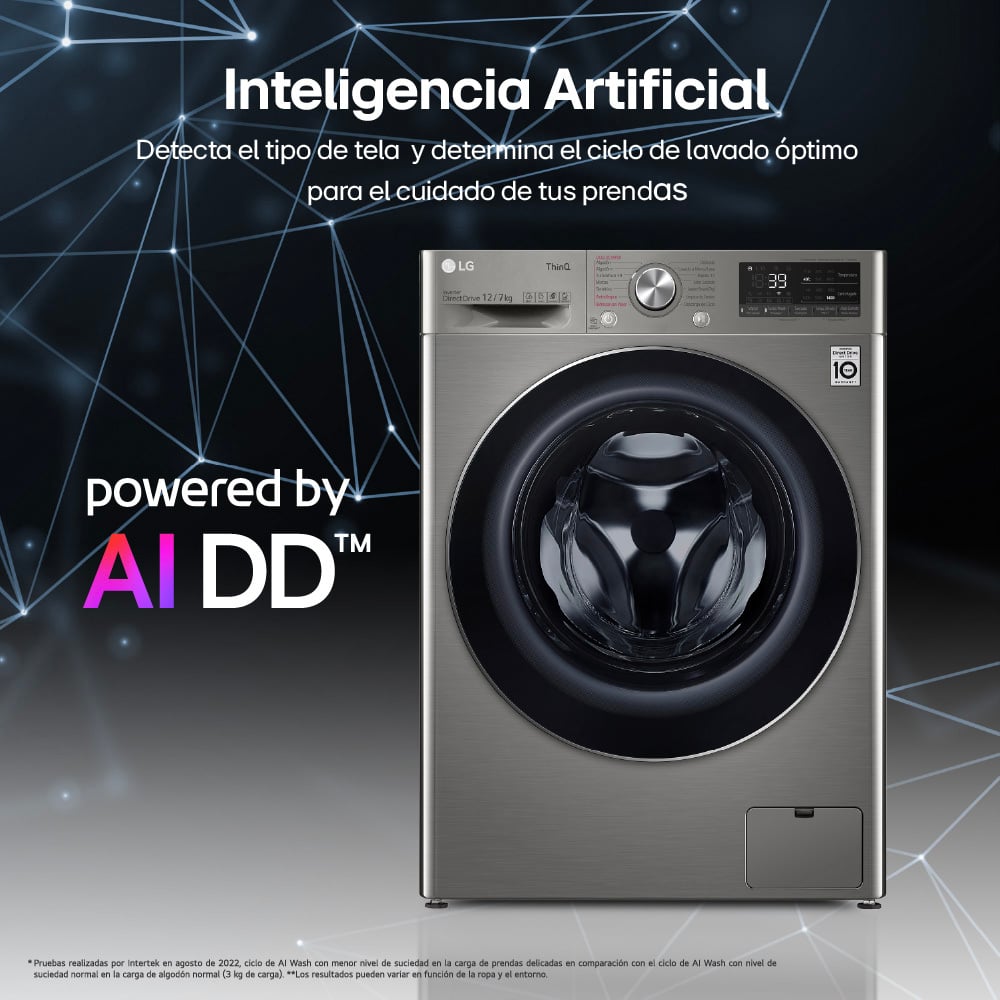 LAVASECA LG WD12PVC3S6C 12/7 KG CARGA FRONTAL PLATEADO - 4