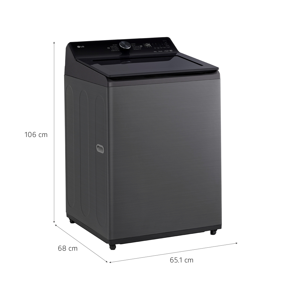 LAVADORA AUTOMÁTICA LG WT18PBTX 18KG CARGA SUPERIOR NEGRO - 3