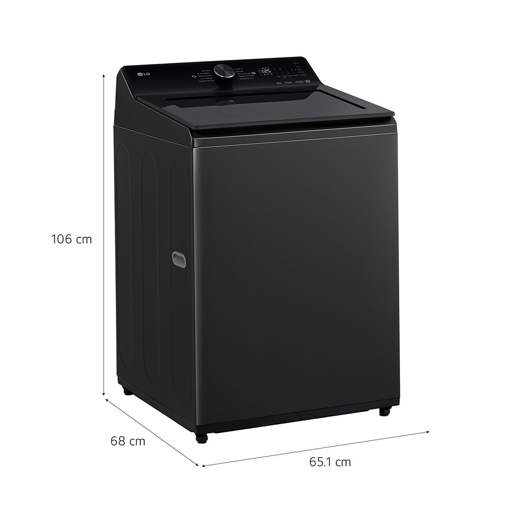 LAVADORA AUTOMÁTICA LG WT18OBTX 18KG CARGA SUPERIOR NEGRO - 2