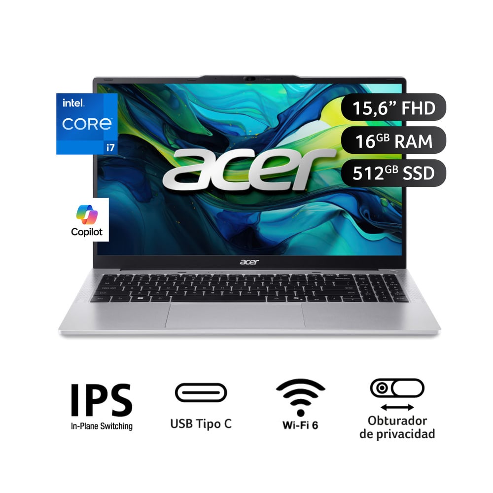 LAPTOP ACER AL15-72P-79W8 15.6' INTEL CORE I7-13620H 512GB SSD 16GB RAM WINDOWS 11 GRIS - 1