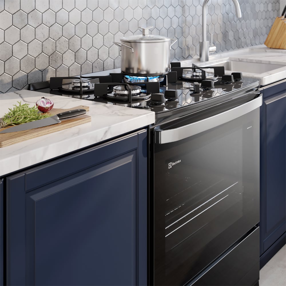 COCINA A GAS ELECTROLUX F5EGB 30' 5 HORNILLAS NEGRO - 4