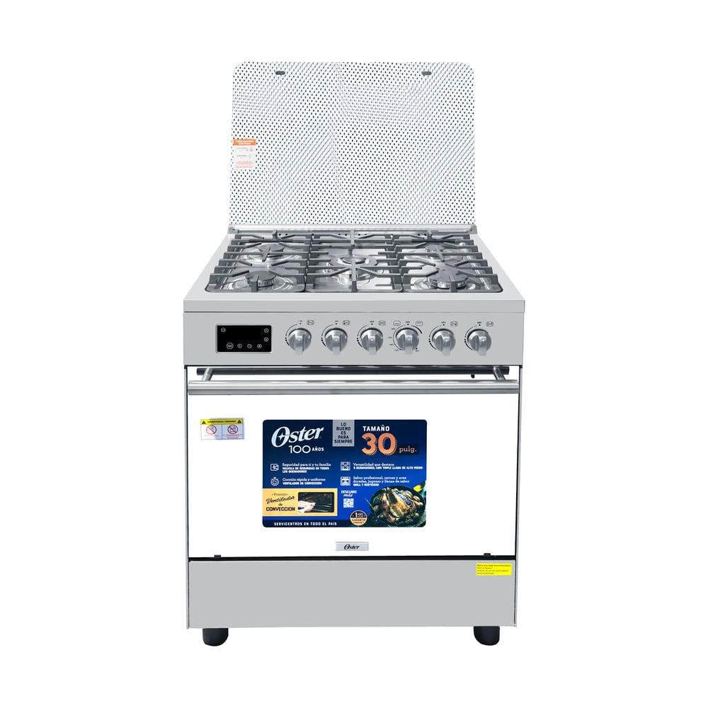 COCINA OSTER OS-PGSGC30052GRCISM 30' 5 HORNILLAS PLATEADO - 1