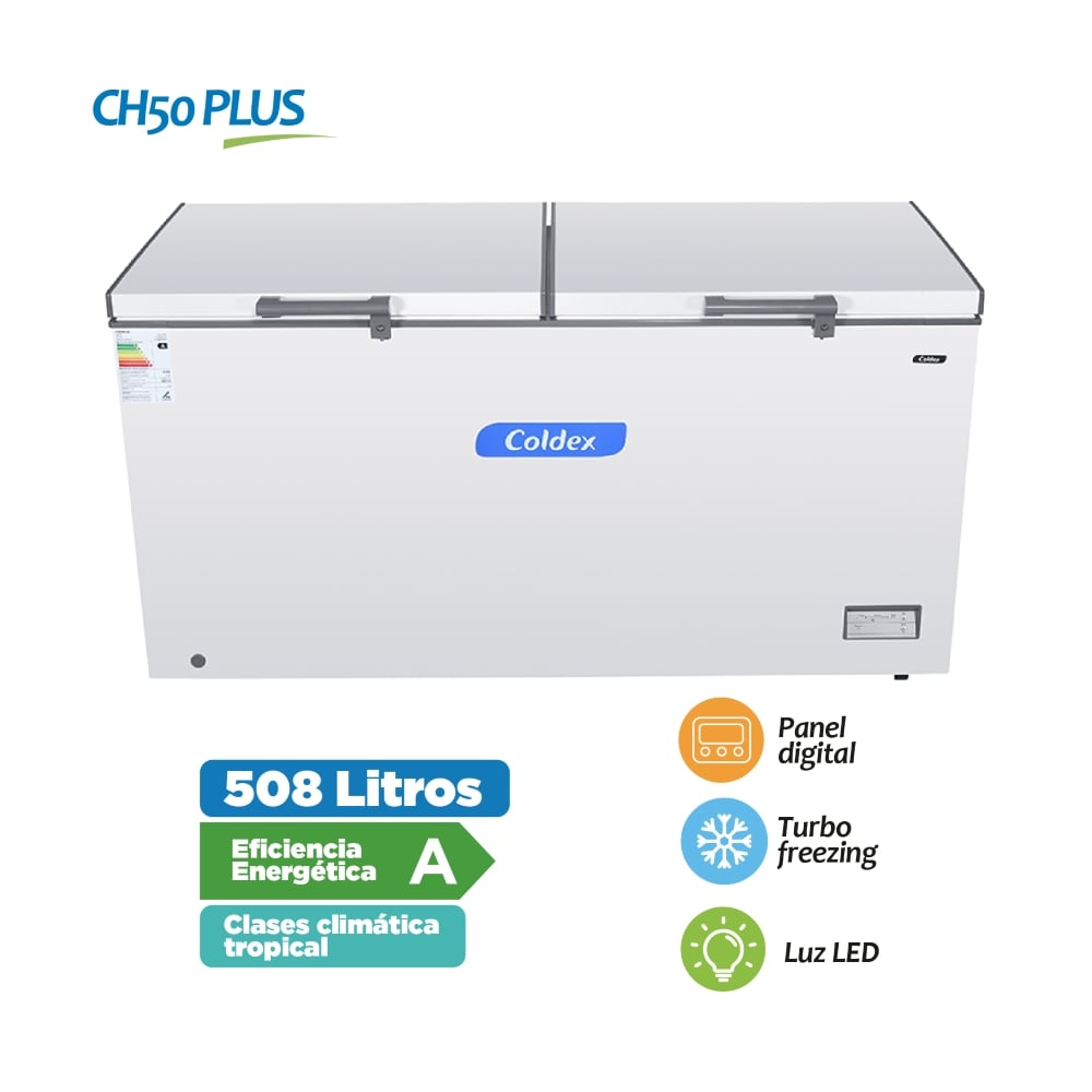 CONGELADORA HORIZONTAL COLDEX CH50PLUS 508L DEFROST BLANCO - 2