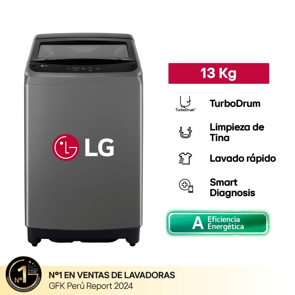 LAVADORA LG WT13BVTB 13KG CARGA SUPERIOR NEGRO - 2