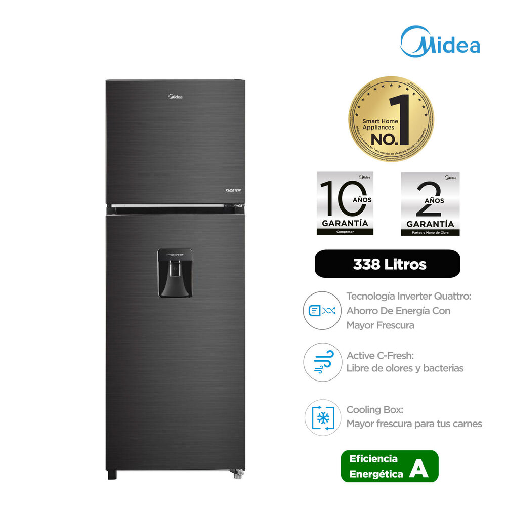 REFRIGERADORA MIDEA 338L MDRT489MTR28PEWD NEGRO - 3