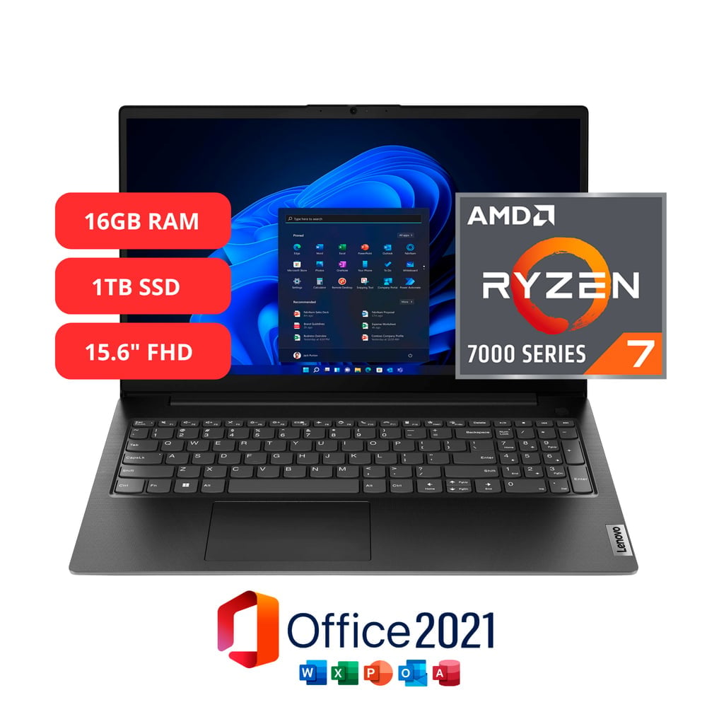 LAPTOP LENOVO V15 GEN 4 83CR003UUS 15.6' AMD RYZEN 7 7730U 1TB SSD 16GB RAM AMD RADEON GRAPHICS WINDOWS 11 BLACK - 2