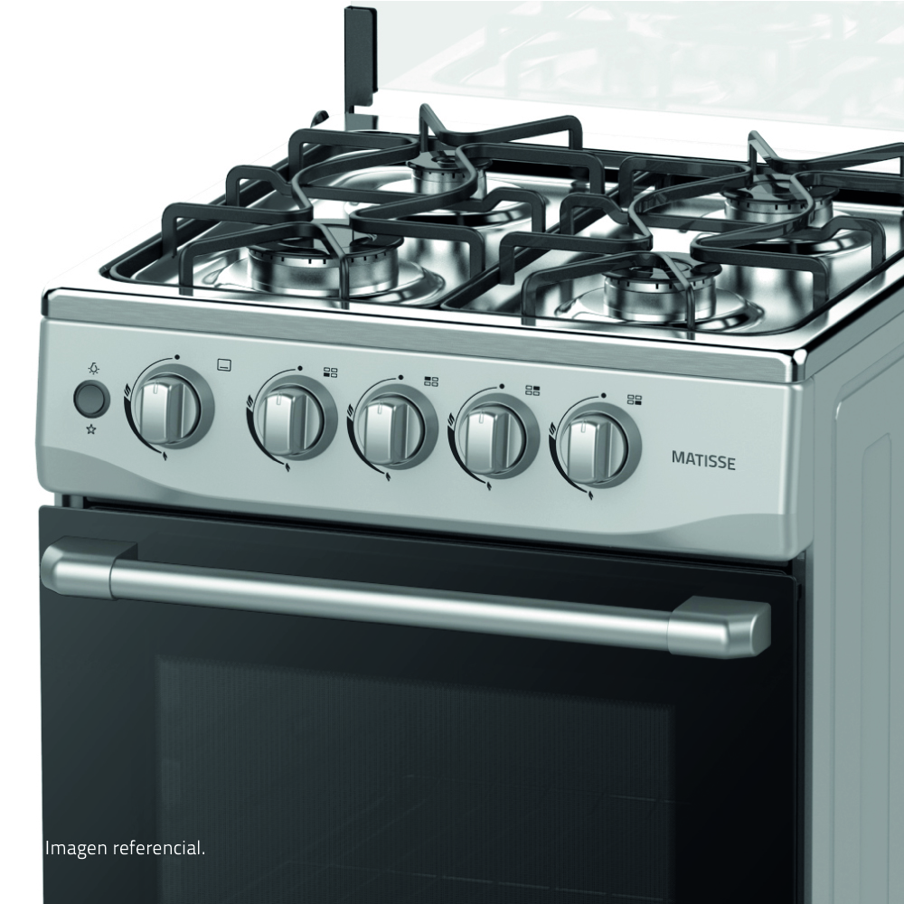 COCINA GAS INDURAMA MATISSE 20' CROMA 4 HORNILLAS - 3