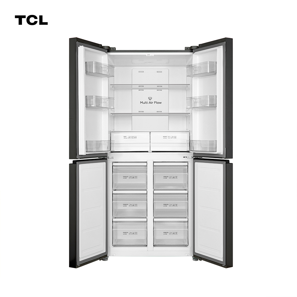 REFRIGERADORA CROSS DOOR TCL P460CDGB 428 L NO FROST BLACK GLASS - 3