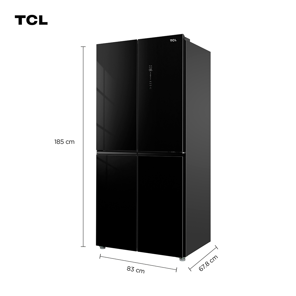 REFRIGERADORA CROSS DOOR TCL P460CDGB 428 L NO FROST BLACK GLASS - 5