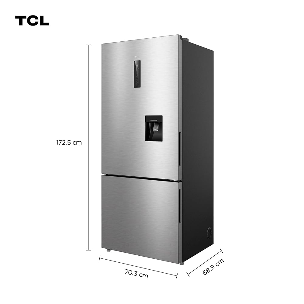 REFRIGERADORA BOTTOM FREEZER TCL P418BFN 416 L NO FROST PLATEADO - 4