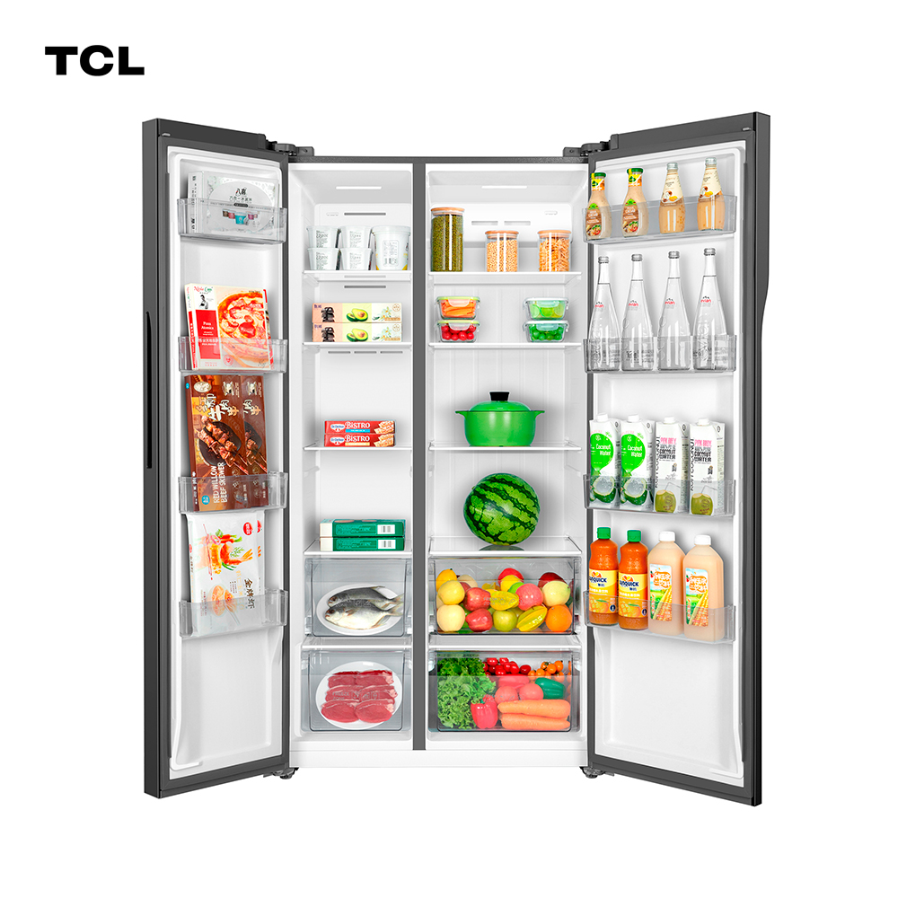 REFRIGERADORA TCL P650SBGB 595 L SIDE BY SIDE BLACK GLASS - 3