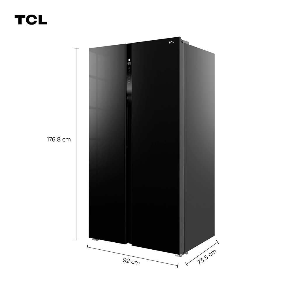 REFRIGERADORA TCL P650SBGB 595 L SIDE BY SIDE BLACK GLASS - 4