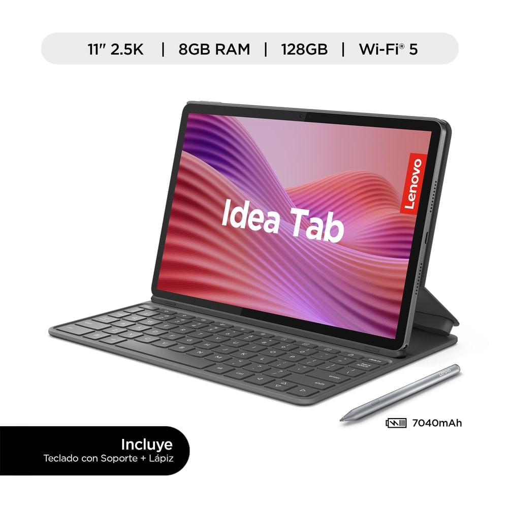 TABLET LENOVO IDEA TAB 128GB 8GB RAM CÁMARA 8MP LUNA GREY - 2