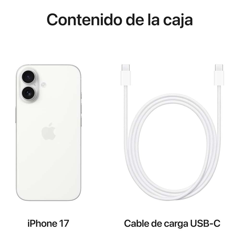 CELULAR APPLE IPHONE 17 5G 256GB 8GB RAM 48MP BLANCO - 4