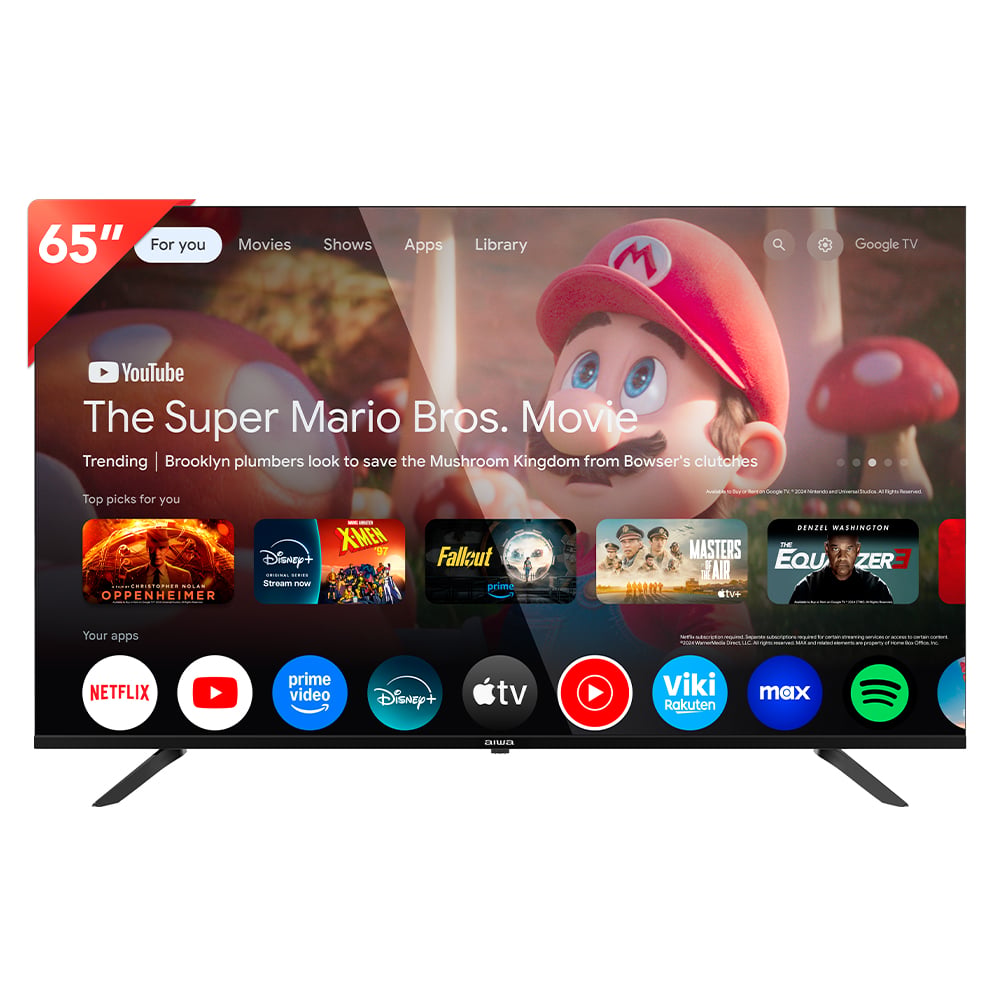 TELEVISOR SMART AIWA 65' 4K UHD QLED GOOGLE TV AW65B4QSFG - 1