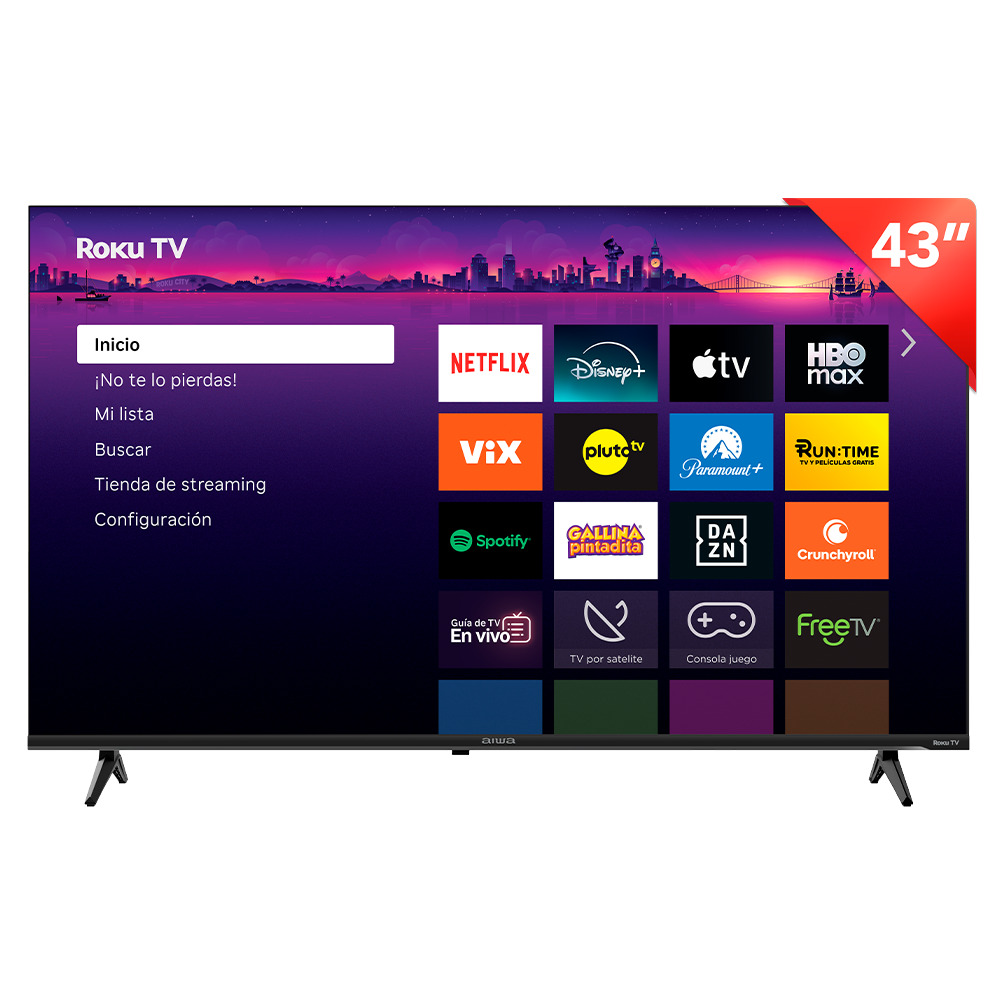 TELEVISOR SMART AIWA 43' FHD LED ROKU TV AW43B2RK 2025 - 1