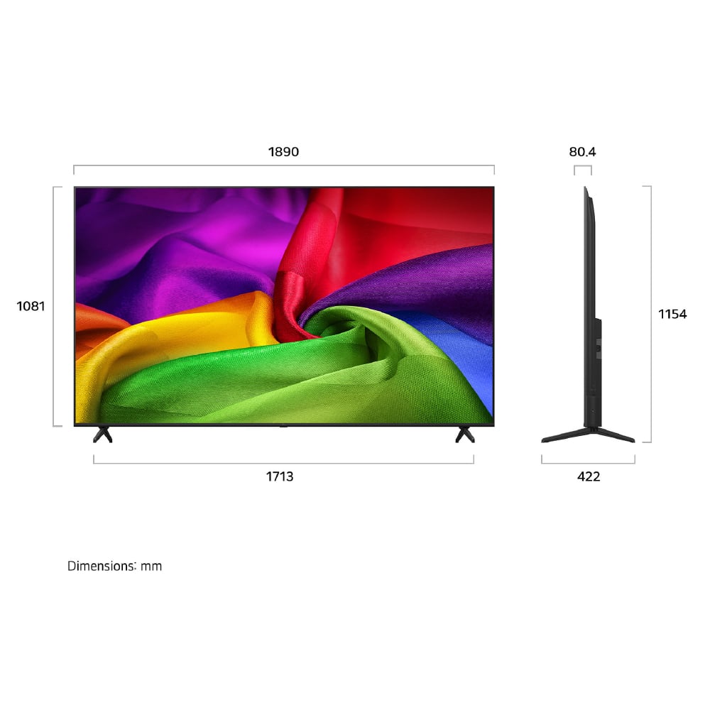 TELEVISOR SMART LG 85' 4K UHD QNED EVO AI MINI LED WEBOS 85NU800BPSB - 2