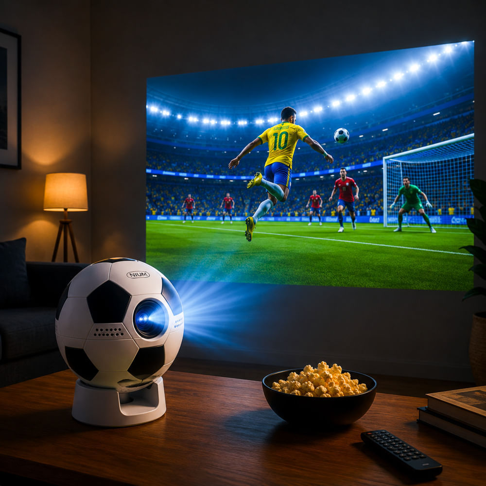 PROYECTOR INTELIGENTE NIUM GOL VISION 720P SMART TV INTEGRADO 180 LÚM BLANCO Y NEGRO - 4