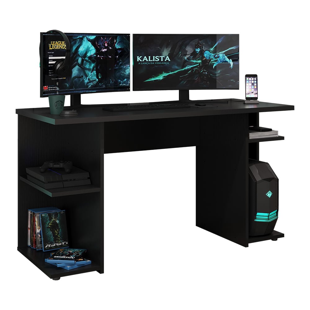 ESCRITORIO GAMER CARSA NEGRO - 1