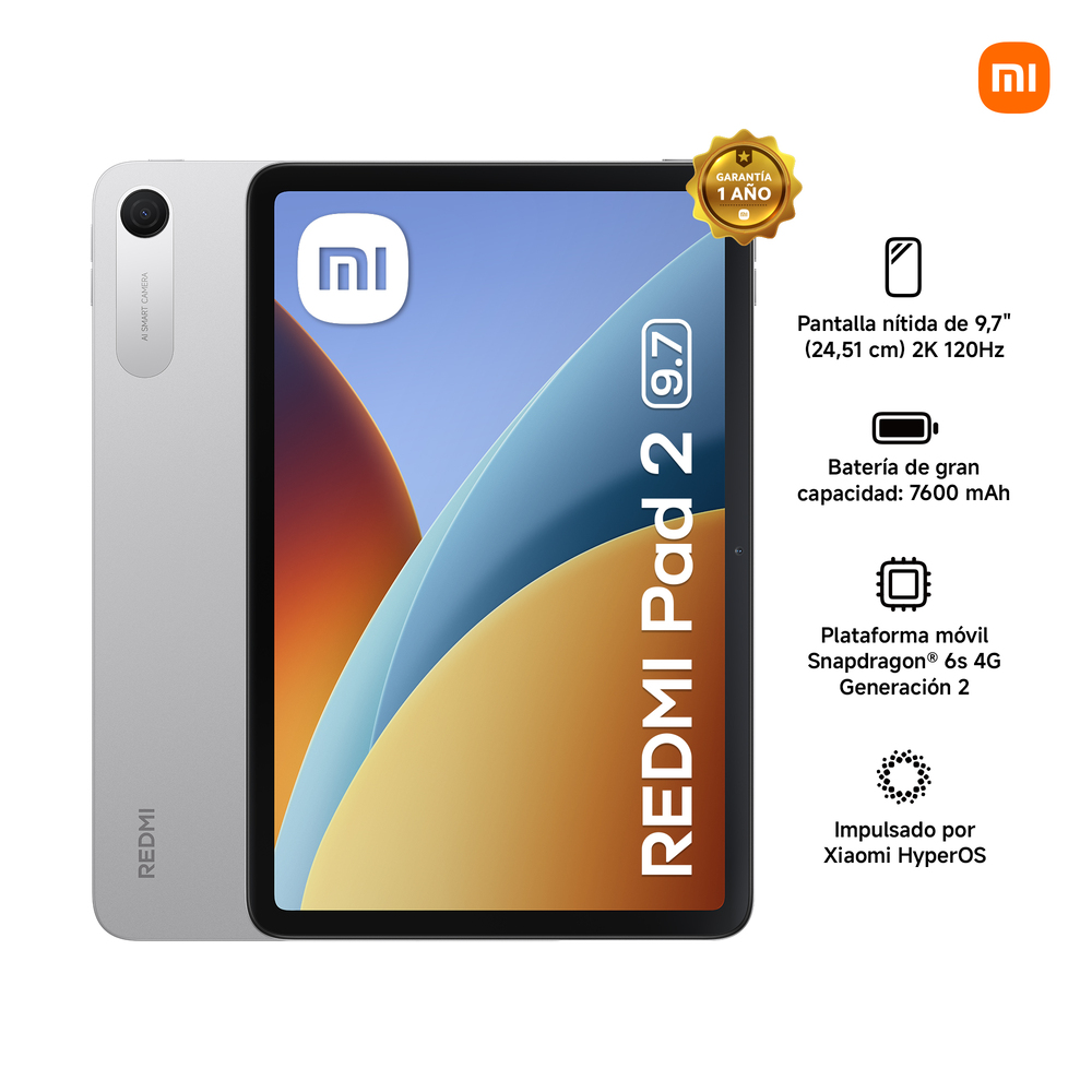 TABLET REDMI PAD 2 128GB 4GB RAM 8MP SILVER - 2