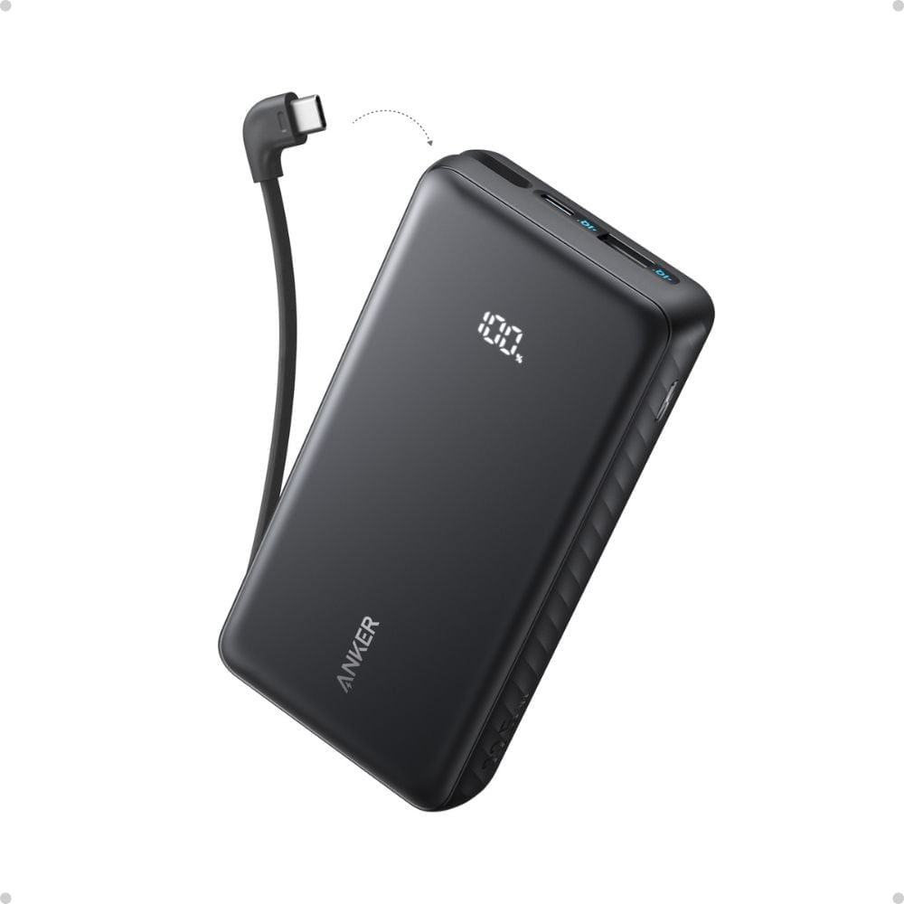 BATERÍA EXTERNA ANKER ZOLO CABLE TIPO C NEGRO - 1