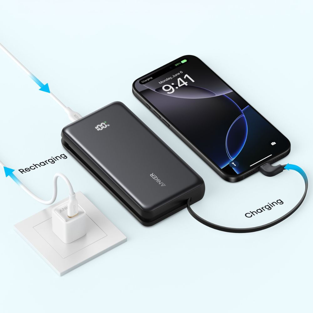 BATERÍA EXTERNA ANKER ZOLO CABLE TIPO C NEGRO - 4