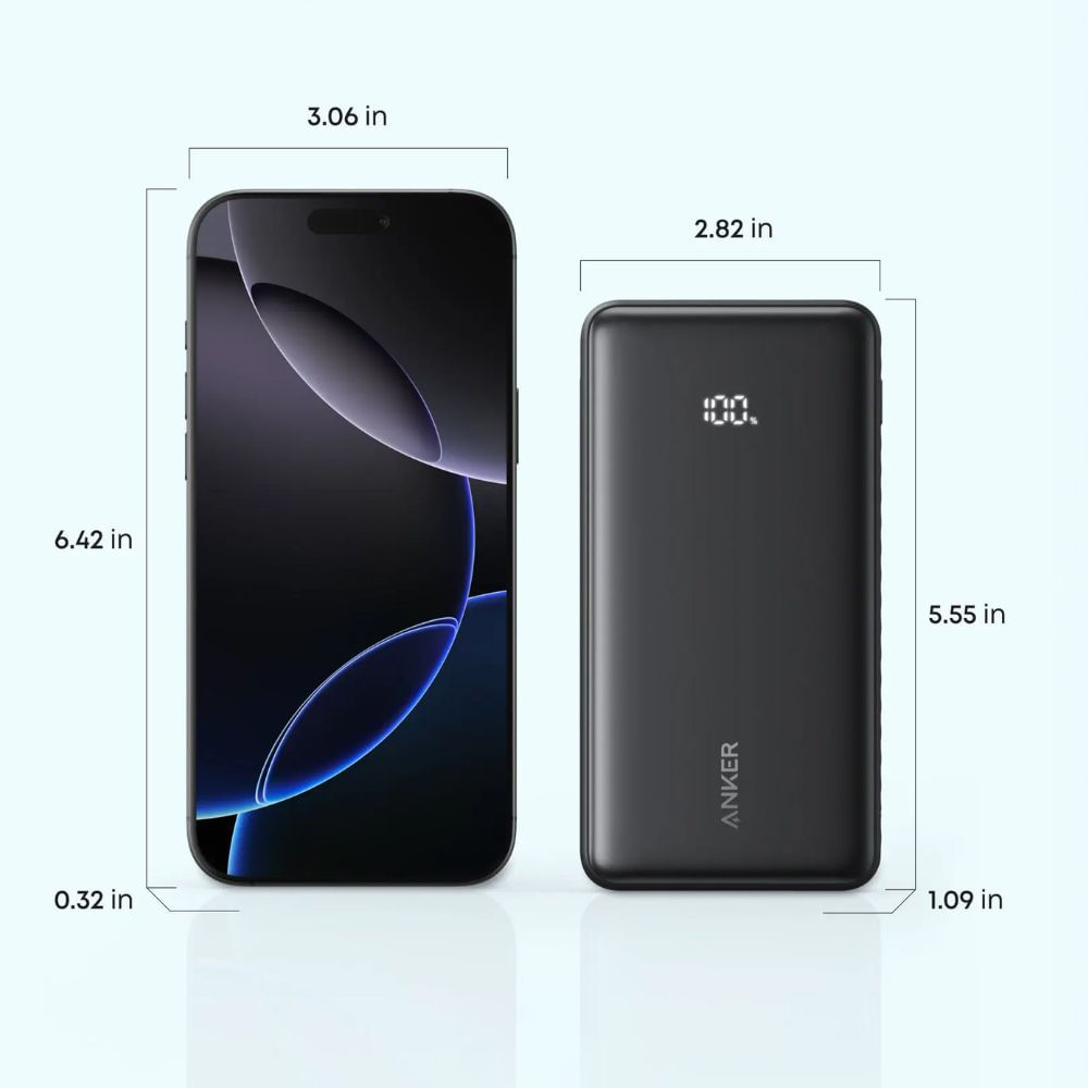 BATERÍA EXTERNA ANKER ZOLO CABLE TIPO C NEGRO - 6