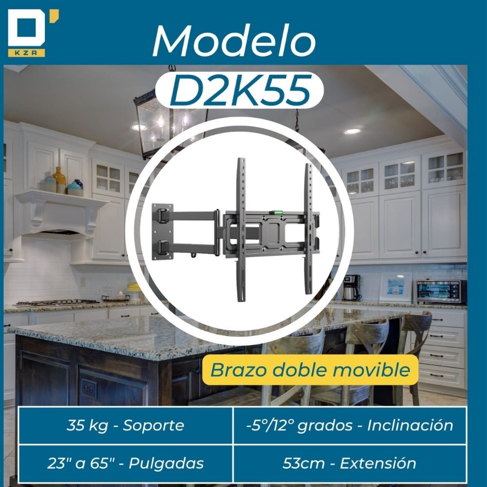 RACK MOVIBLE DKAZA D2K55 32' A 65' NEGRO - 4