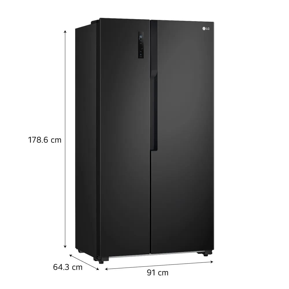 REFRIGERADORA LG GS51MPD 509L TOTAL NO FROST NEGRO - 2