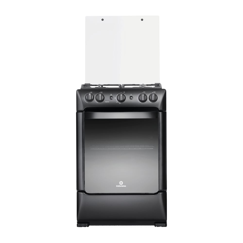 COCINA A GAS INDURAMA POMPEYA 60 CM 4 HORNILLAS NEGRO - 1