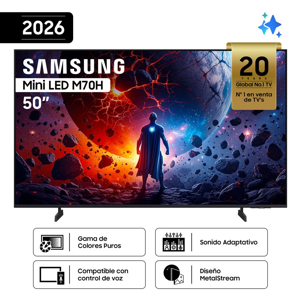TELEVISOR SMART SAMSUNG M70 50' 4K UHD MINI LED TIZEN OS UN50M70HAGXPE - 2