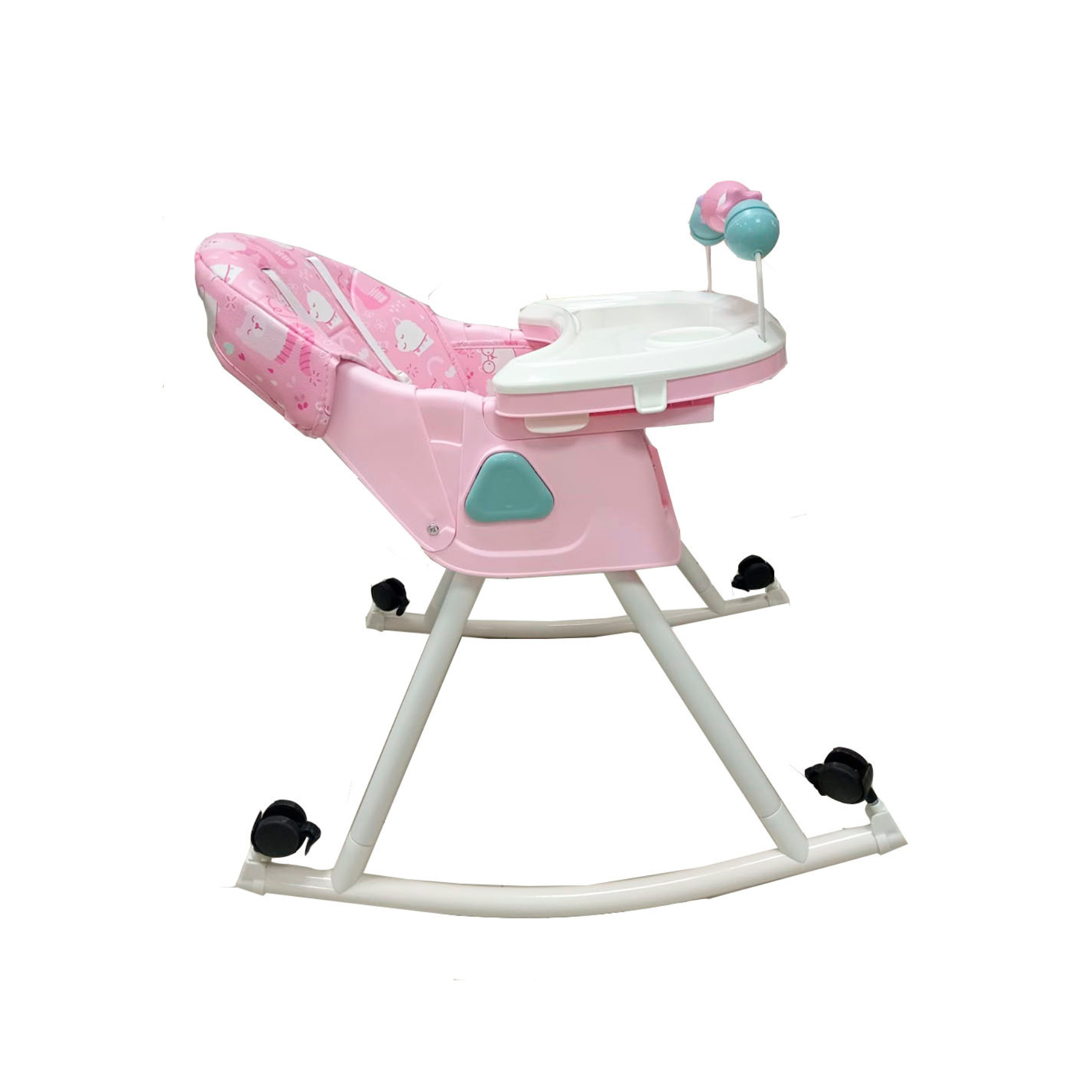 SILLA COMER EBABY DALI ROSADO PARA BEBÉ MAS GRATIS PLATITO - 2