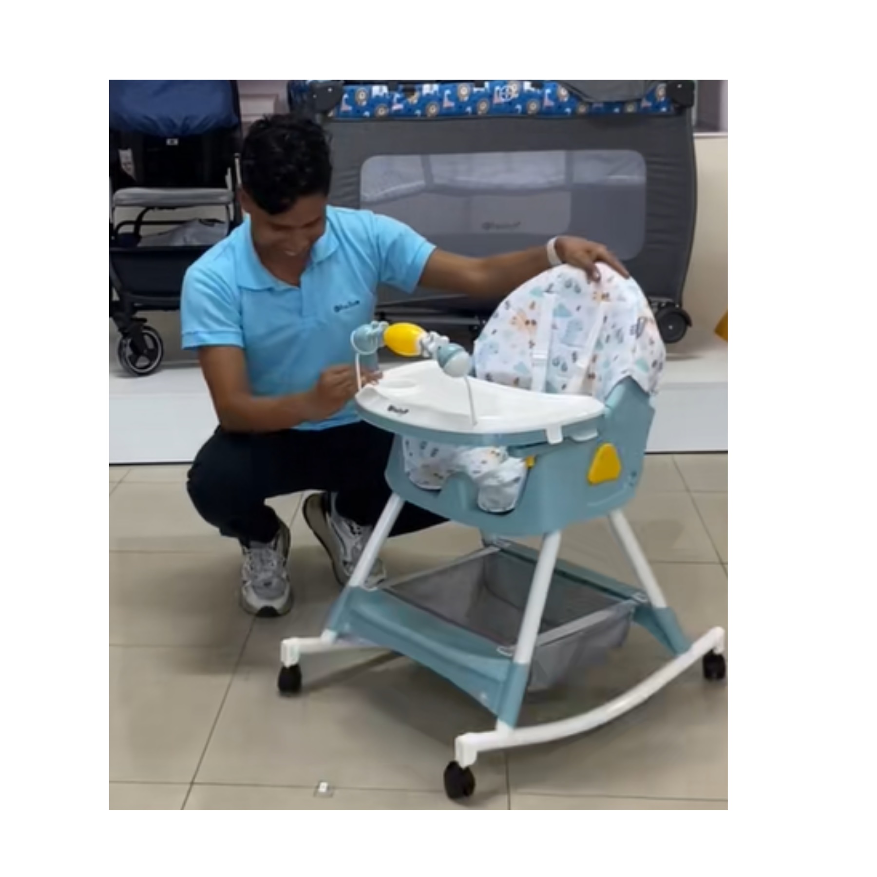 SILLA COMER EBABY DALI ROSADO PARA BEBÉ MAS GRATIS PLATITO - 5