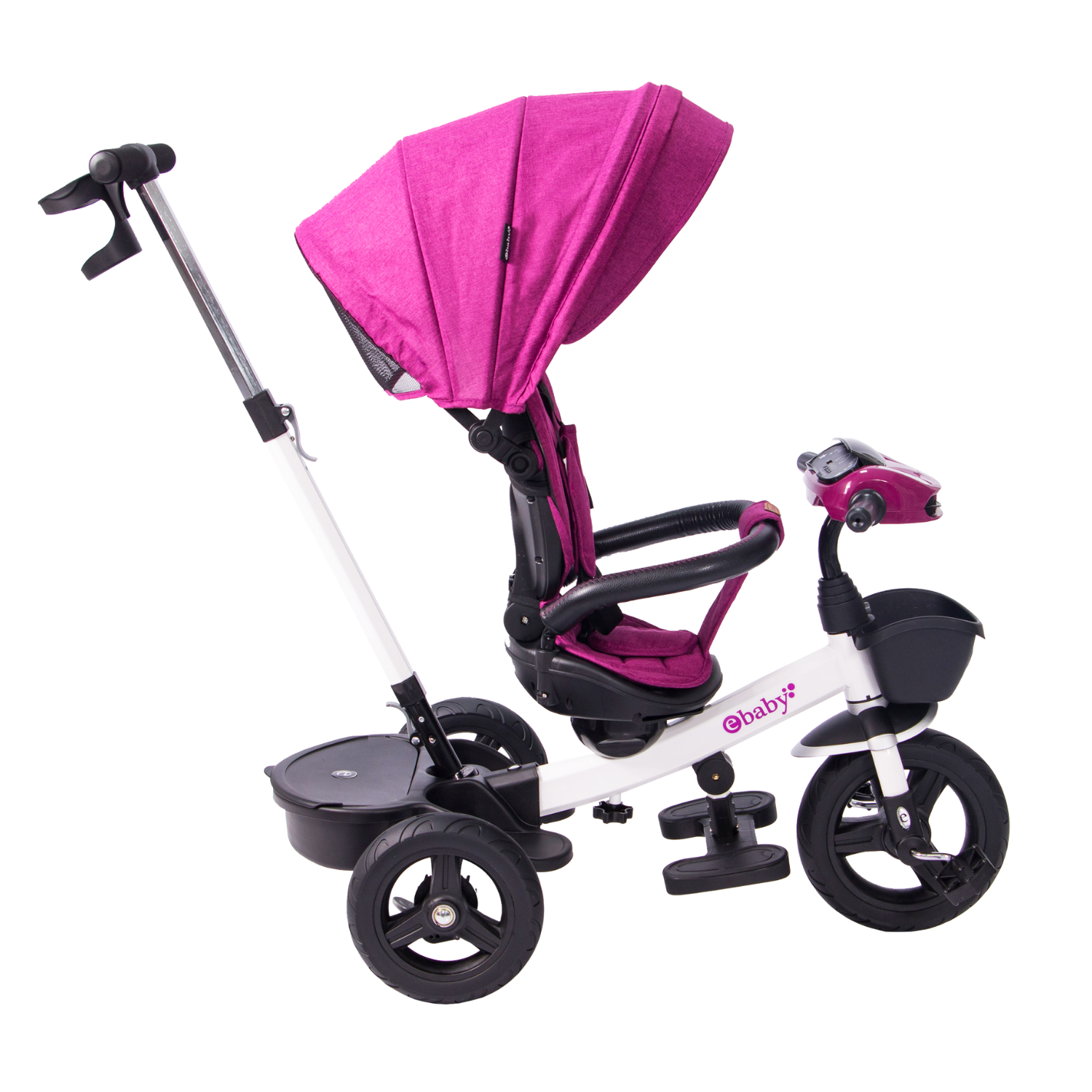 TRICICLO 'ARIA' RECLINABLE CON ASIENTO GIRATORIO MORADO - EBABY - 3