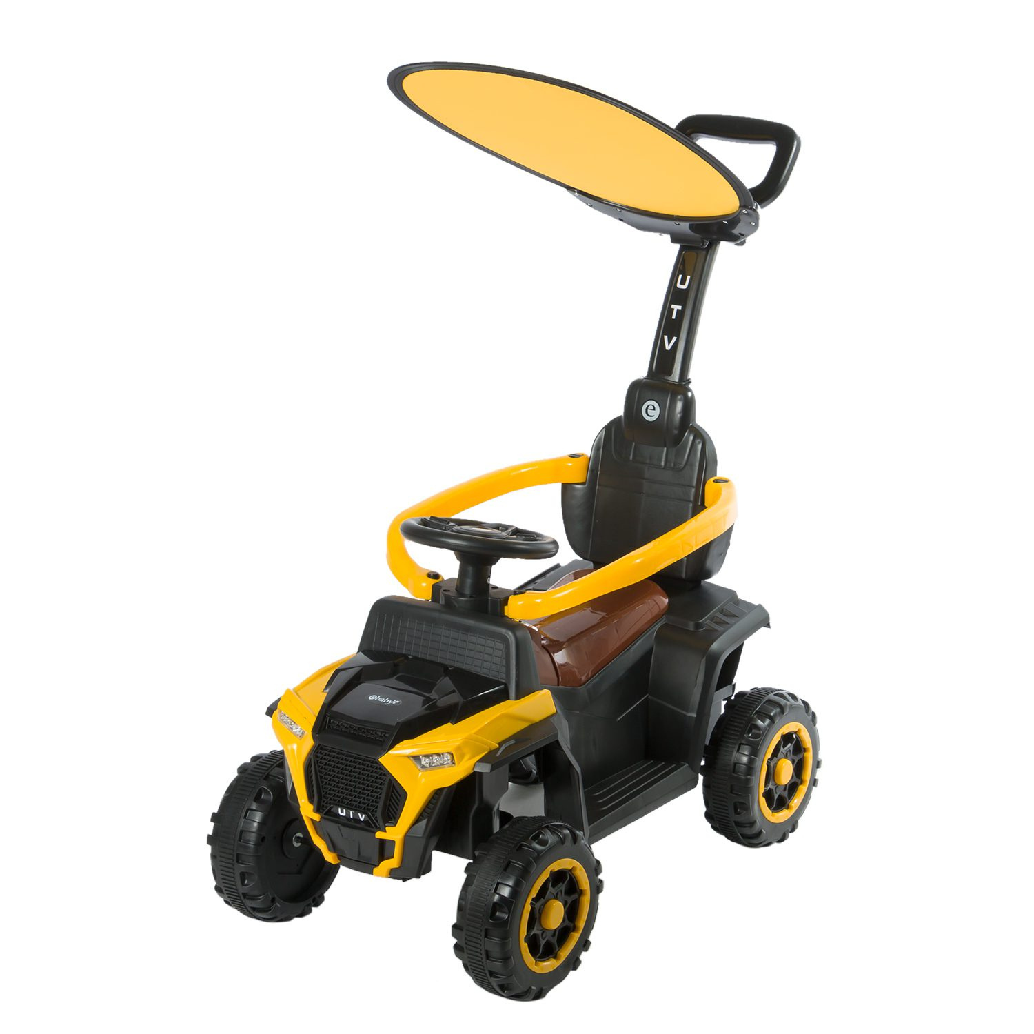 CUATRIMOTO UTV MUSICAL Y CON LUCES AMARILLO-EBABY - 4