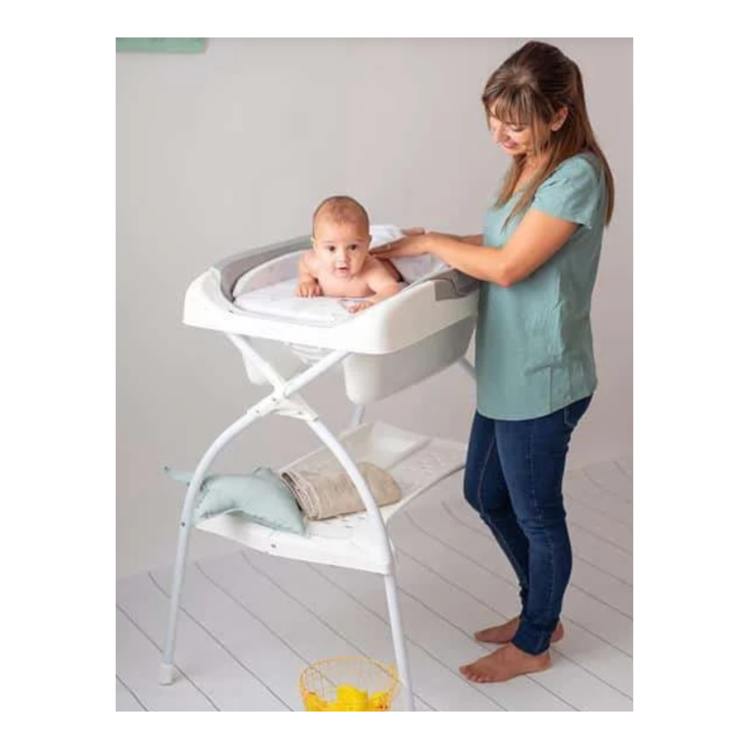 BAÑERA Y CAMBIADOR PARA BEBE PLEGABLE SPARK GRIS - 3