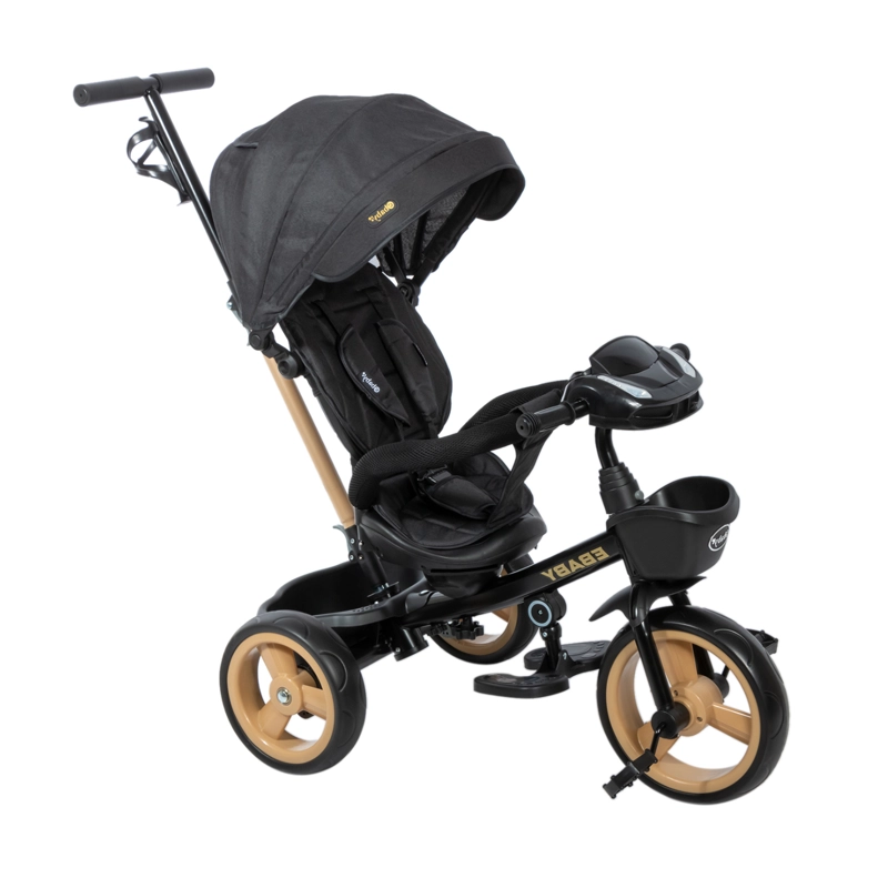 TRICICLO PARA NIÑOS MUSICAL Y LUCES 390A NEGRO EBABY - 2
