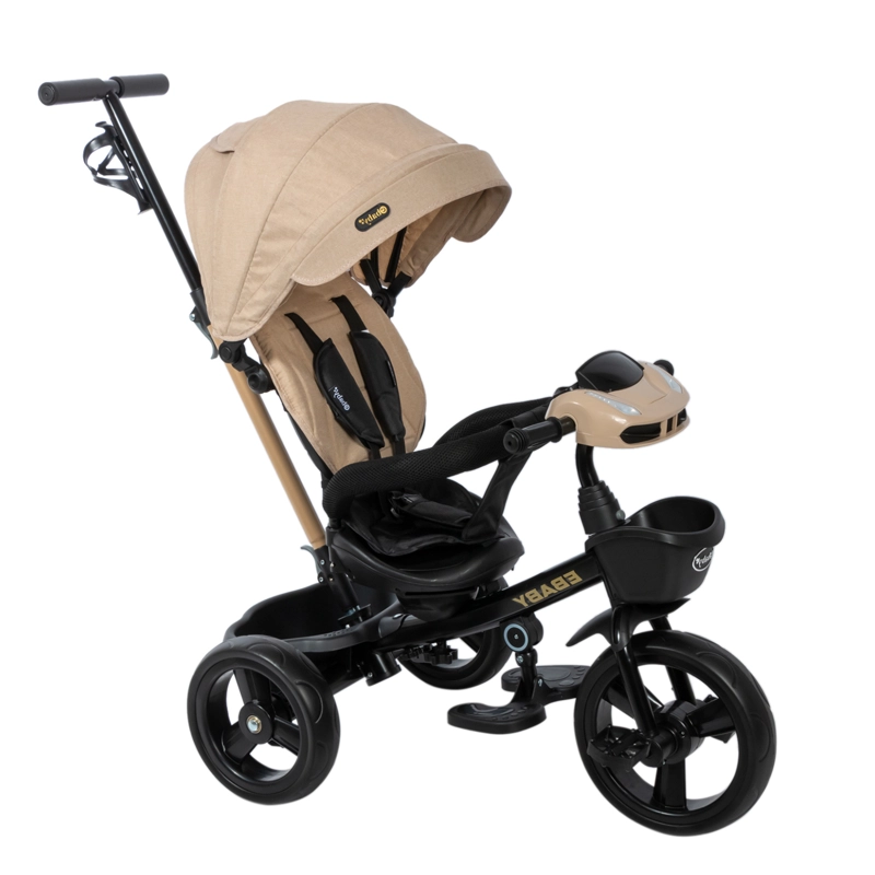 TRICICLO PARA NIÑOS MUSICAL Y LUCES 390A BEIGE EBABY - 2