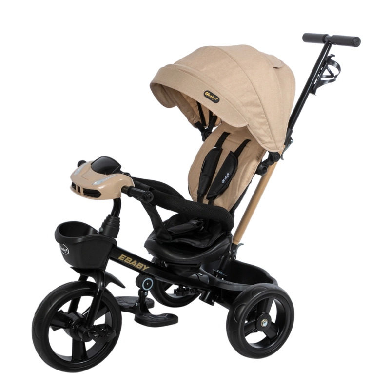 TRICICLO PARA NIÑOS MUSICAL Y LUCES 390A BEIGE EBABY - 3