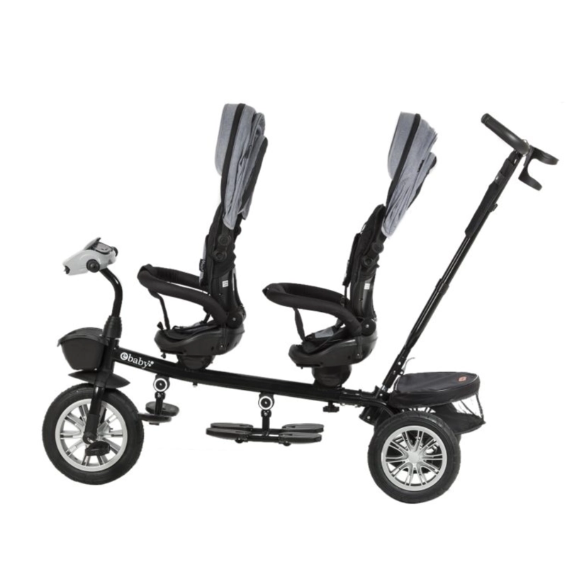 TRICICLO GUIADOR GEMELAR LAZZO NEGRO - 4