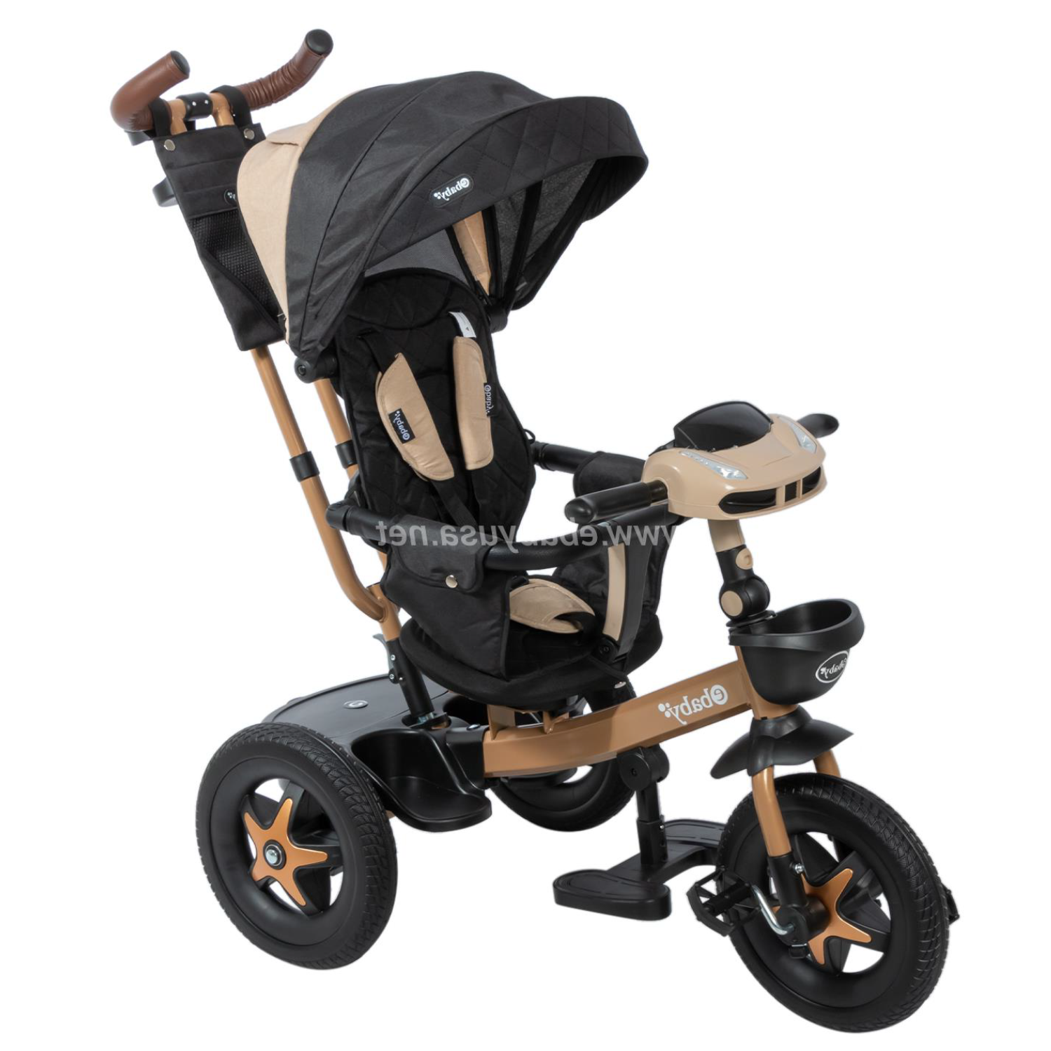TRICICLO GUIADOR Y MUSICAL SANTORINI BEIGE - 3