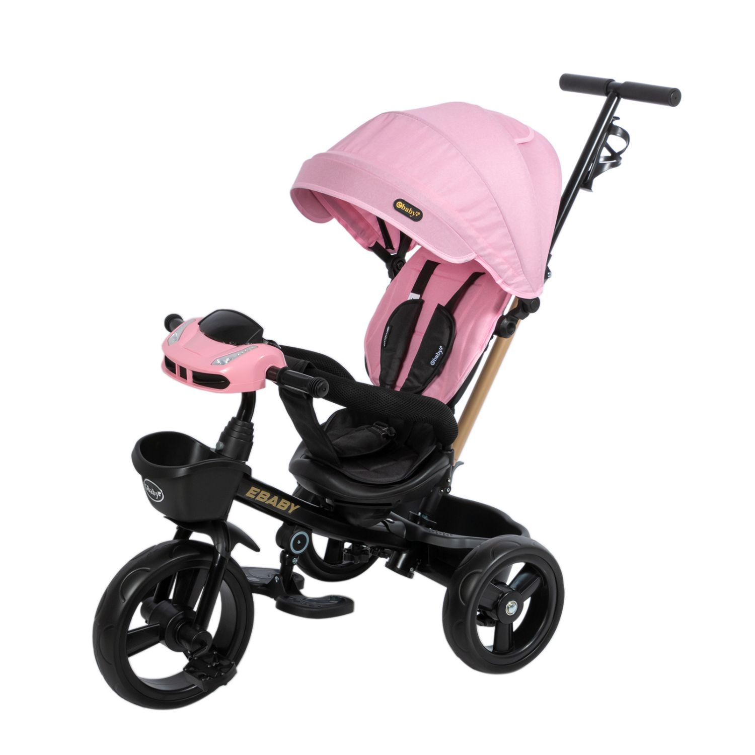 TRICICLO PARA NIÑO MUSICAL Y LUCES SKYPY ROSADO - 3