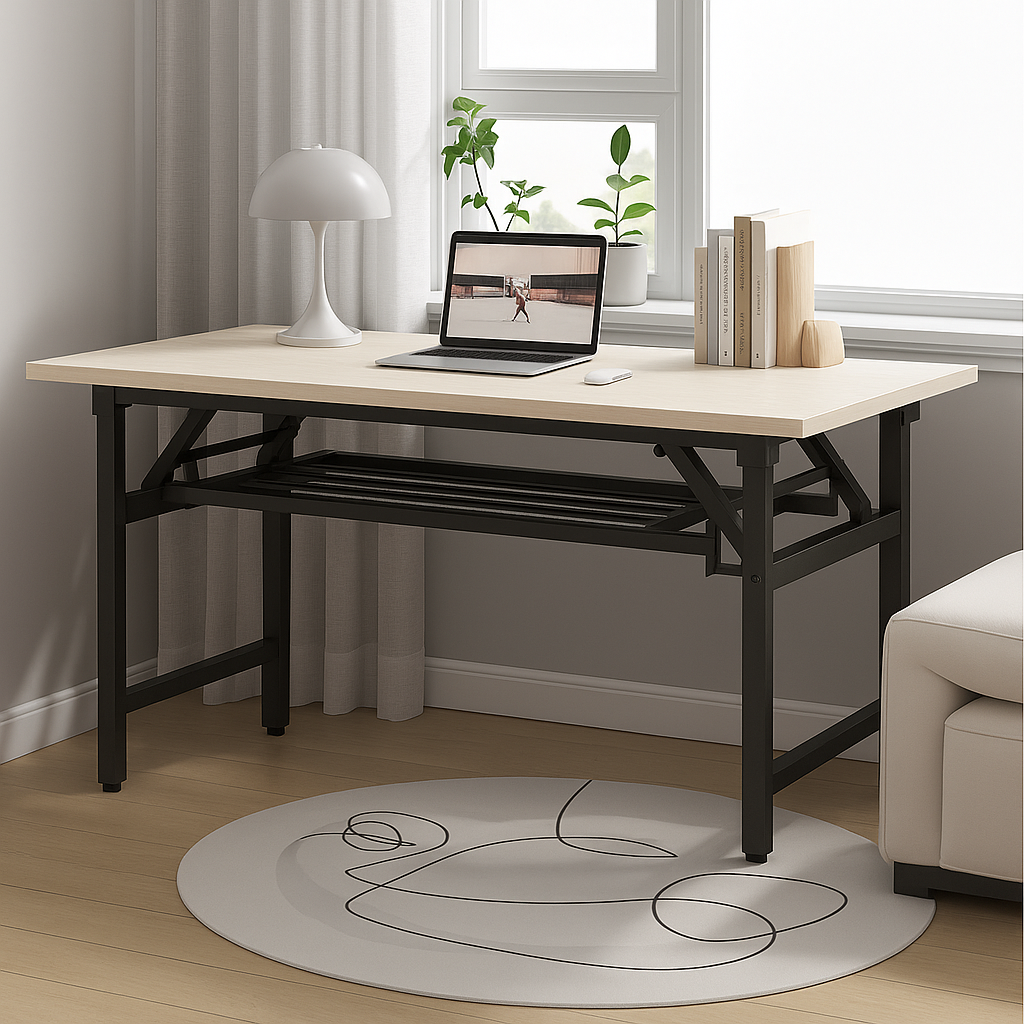 ESCRITORIO PLEGABLE 100X50 CM ESTILO MINIMALISTA Y ESTRUCTURA REFORZADA - 2