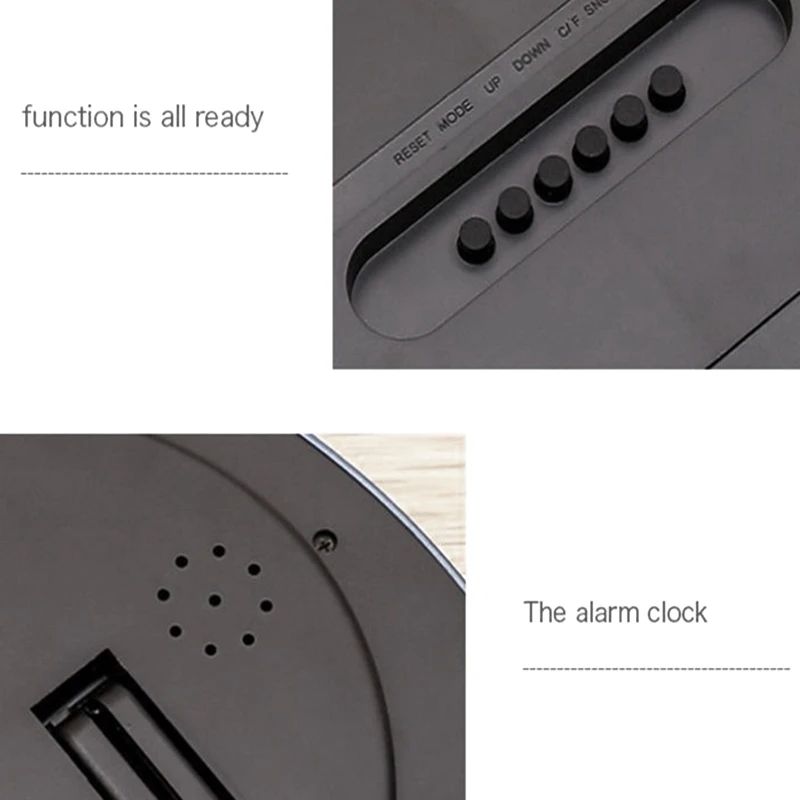 RELOJ DIGITAL LED DE PARED Y MESA / ALARMA / CALENDARIO / TEMPERATURA - 3
