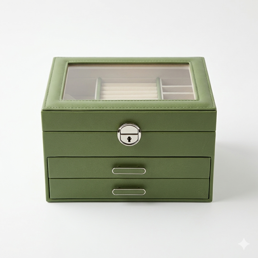 JOYERO ORGANIZADOR PREMIUM DE 3 NIVELES - ELEGANTE Y ESPACIOSO - 5