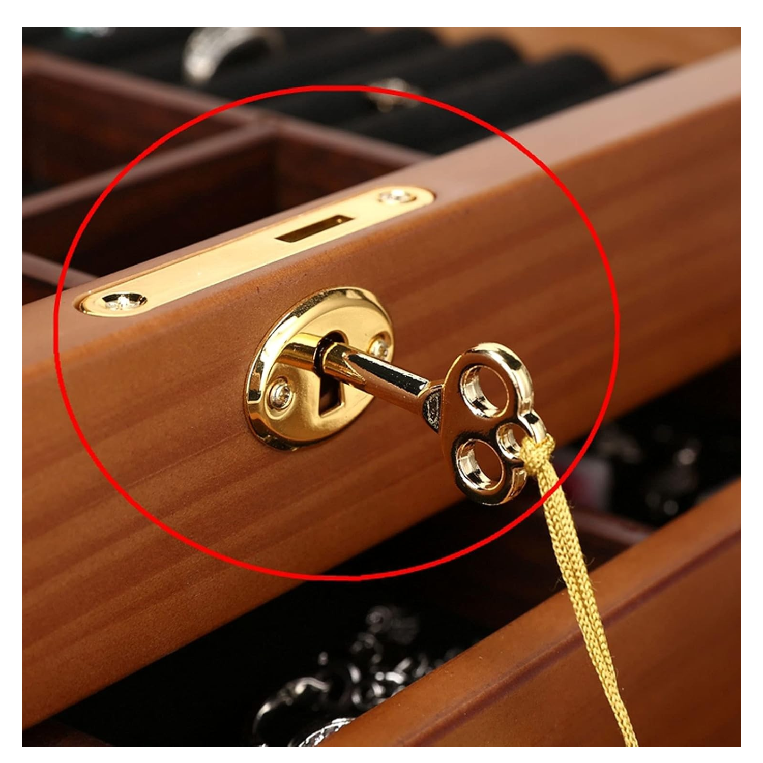 JOYERO DE MADERA PREMIUM DE GRAN CAPACIDAD 5 NIVELES - 7